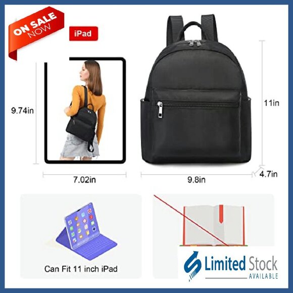 Waterproof Mini Backpack Lightweight Nylon Daily Purse Multiple Pockets main image 4